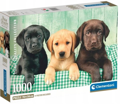 Puzzle 1000 elementów 39946 Trzy Labradory Pieski Clementoni