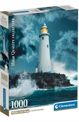 Puzzle 1000 elementów 39991 Latarnia Morska Sztorm Clementoni Compact