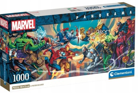 Puzzle 1000 elementów Panorama 37056 Marvel Avengers Clementoni
