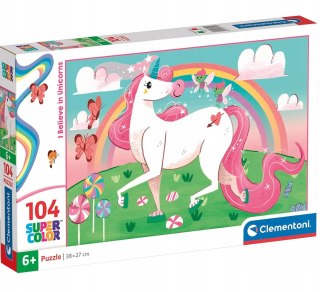 Puzzle 104 elementy 27109 Jednorożec Clementoni 6+