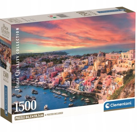 Puzzle 1500 elementów Wyspa Procida Compact 31721 Clementoni