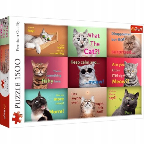 Puzzle 1500 elementów Zabawne kocie portrety 26212 Trefl