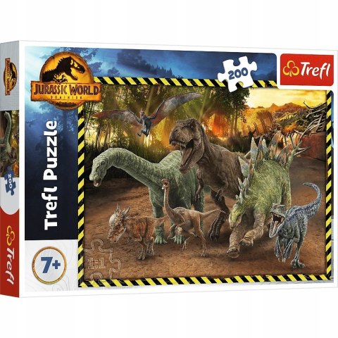 Puzzle 200 elementów Dinozaury z Parku Jurajskiego 13287 Trefl