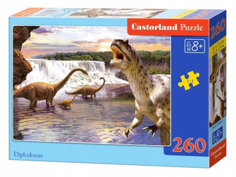 Puzzle 260 elementów Dinozaury w wodzie Diplodok Castorland 8+