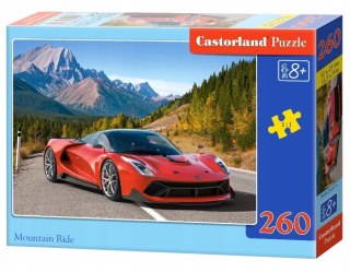 Puzzle 260 elementów Górska jazda Czerwone Auto Sportowe Castorland 8+