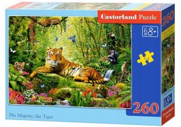 Puzzle 260 elementów Jego wysokość Majestatyczny Tygrys Castorland 8+