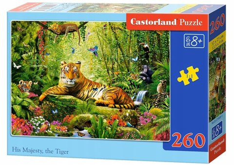 Puzzle 260 elementów Jego wysokość Majestatyczny Tygrys Castorland 8+