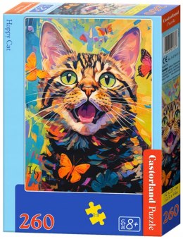 Puzzle 260 elementów Szczęśliwy kot Kotek Castorland 8+