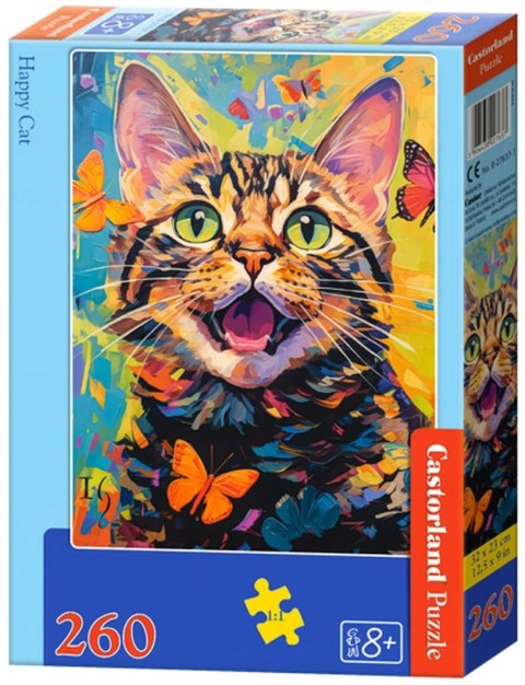 Puzzle 260 elementów Szczęśliwy kot Kotek Castorland 8+