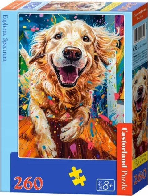 Puzzle 260 elementów Wesoły Pies Labrador Piesek w euforii Castorland 8+