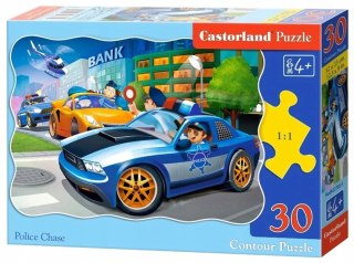Puzzle 30 elementów Pościg policyjny Radiowóz Castorland 4+