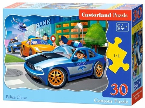 Puzzle 30 elementów Pościg policyjny Radiowóz Castorland 4+