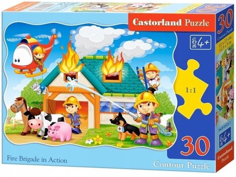 Puzzle 30 elementów Strażacy w akcji Castorland 4+