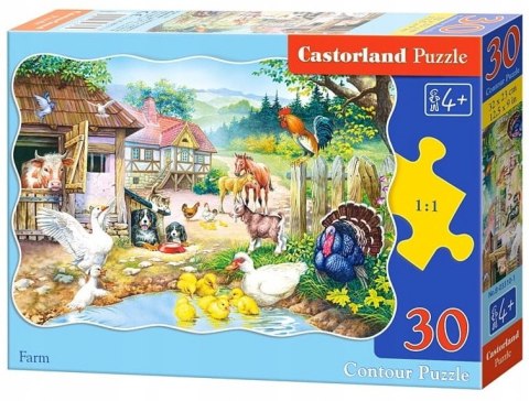 Puzzle 30 elementów Zwierzęta na farmie Farma Castorland 4+