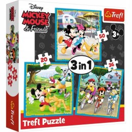 Puzzle 3w1 Myszka Mickey Miki z przyjaciółmi 34846 Trefl