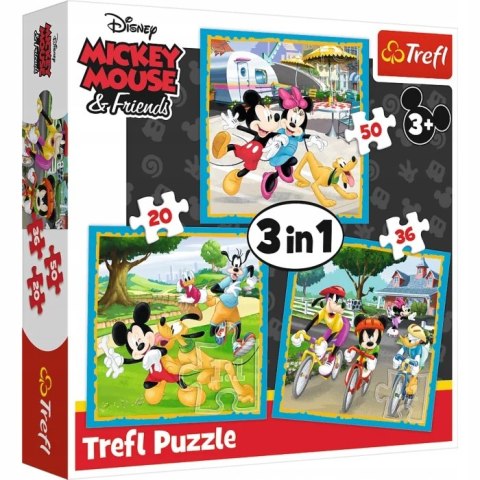 Puzzle 3w1 Myszka Mickey Miki z przyjaciółmi 34846 Trefl
