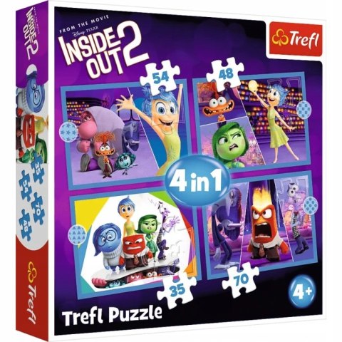 Puzzle 4w1 Emocje rządzą 34652 Disney Inside Out 4+ Trefl w Głowię się nie