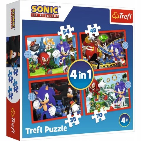 Puzzle 4w1 Przygody Sonica Sonic 34625 Trefl 4+