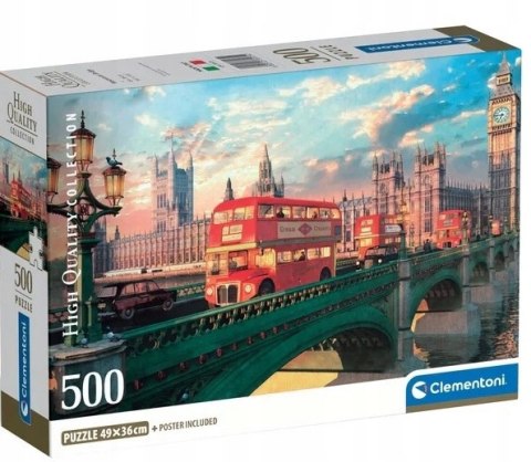Puzzle 500 elementów 35575 Most Westminster Bridge Compact Clementoni