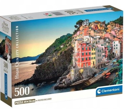 Puzzle 500 elementów 35576 Riomaggiore Coast Compact Clementoni
