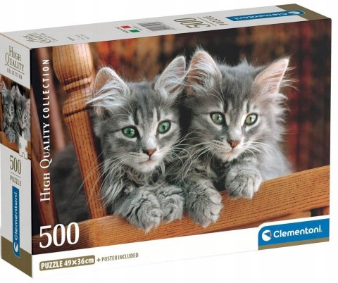 Puzzle 500 elementów 35580 Koteczki Kotki Compact Clementoni