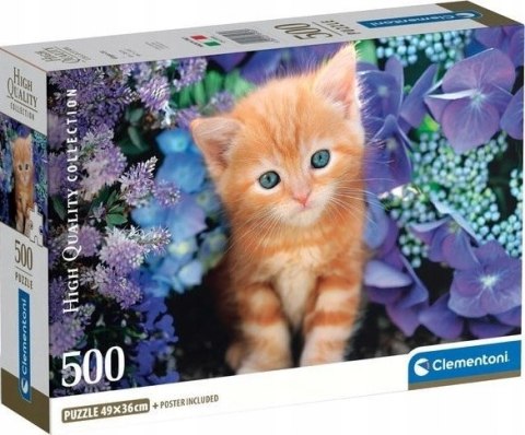 Puzzle 500 elementów 35585 Gattino rosso Kotek Compact Clementoni