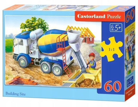 Puzzle 60 elementów Betoniarka plac budowy Castorland 5+