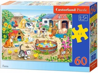 Puzzle 60 elementów Farma Wieś Zwierzątka Castorland 5+