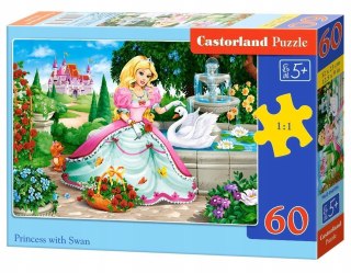 Puzzle 60 elementów Księżniczka z łabędziem Castorland 5+