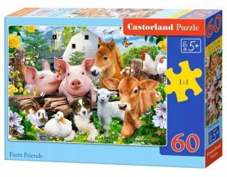 Puzzle 60 elementów Przyjaciele z farmy Farma Castorland 5+