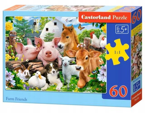 Puzzle 60 elementów Przyjaciele z farmy Farma Castorland 5+