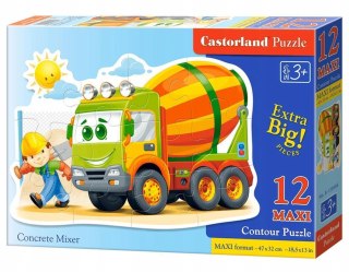 Puzzle Konturowe 12 elementów Betoniarka Castorland
