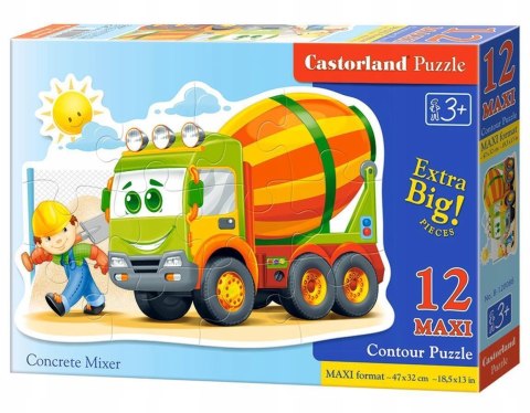 Puzzle Konturowe 12 elementów Betoniarka Castorland