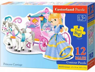 Puzzle Konturowe 12 elementów Księżniczka Karoca Castorland