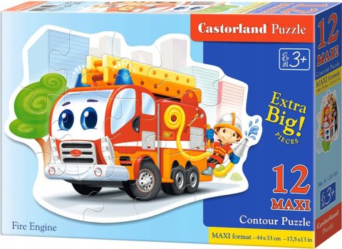 Puzzle Konturowe 12 elementów Wóz Strażacki Castorland