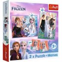 Puzzle + Memory 2w1 Kraina Lodu 93335 Księżniczki w swojej krainie Trefl 3+