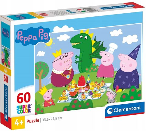Puzzle Świnka Peppa 60 elementów 26204 Clementoni Super Kolor 4+