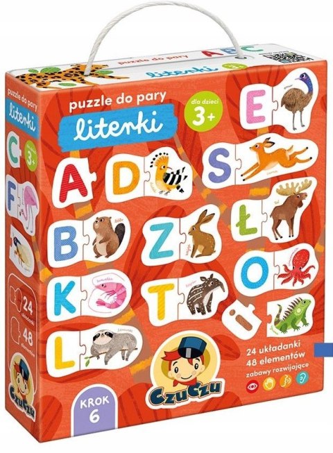 Puzzle do pary Literki CzuCzu Litery Układanka dla malucha 24 Układanki