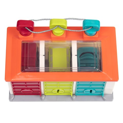 3-stanowiskowy Garaż z autkami i kluczami z 3 Samochodzikami B.toys