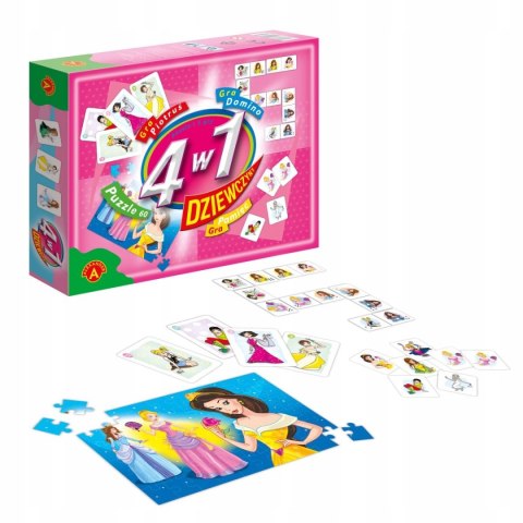4w1 Dziewczyny Puzzle Domino Pamięć Alexander Karty