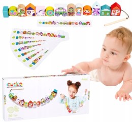 Cubika Klocki do Nawlekania Księżniczki Drewniane 14309