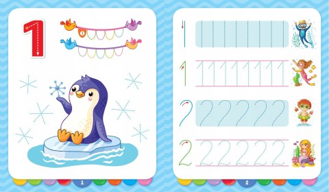 Cyferki przedszkolaka z pisakiem. Piszę Zmazuję Aksjomat