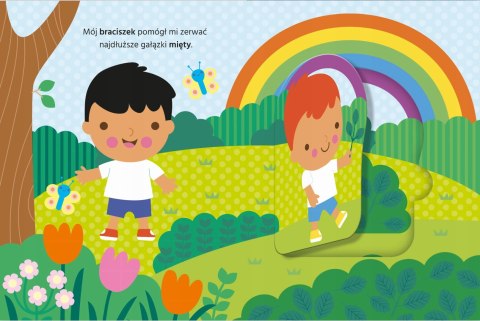 Pachnący ogród Książeczka sensoryczna z warstwą zapachową i okienkami