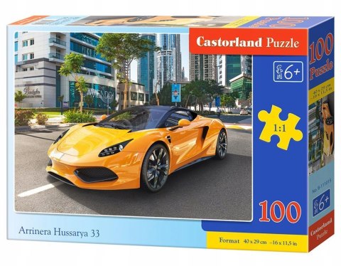 Puzzle 100 elementów Arrinera Hussarya Sportowy samochód Castorland 6+