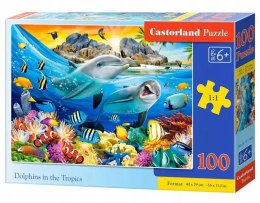 Puzzle 100 elementów Delfiny w Tropikach Castorland 6+