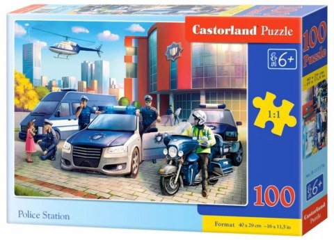 Puzzle 100 elementów Komisariat Policji Castorland 6+ Policja