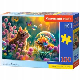 Puzzle 100 elementów Kotek Magiczny Poranek Castorland 6+