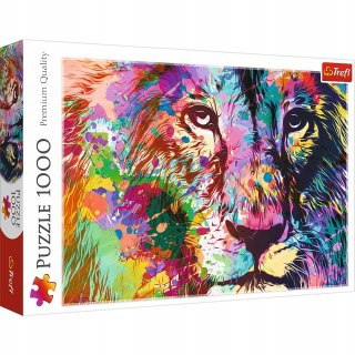 Puzzle 1000 elementów Kolorowy Lew 10707 Trefl