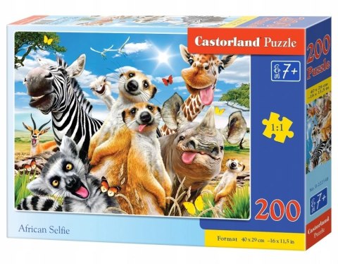 Puzzle 200 elementów Afrykańskie selfie 7+ Castorland