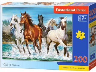 Puzzle 200 elementów Konie w Galopie 7+ Castorland